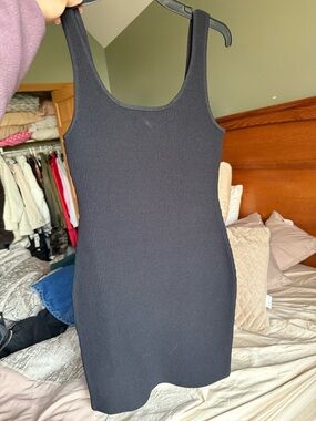 Black Ribbed Mini dress Aritzia